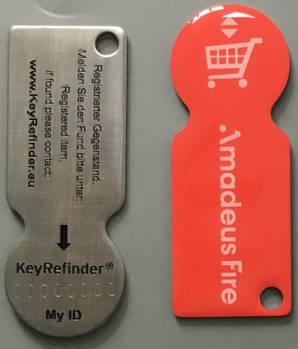 Caddy Key 2.0 Mit Refinder Code auf Rückseite (Oval oder eckig)