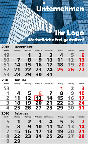 3-Monatswandkalender