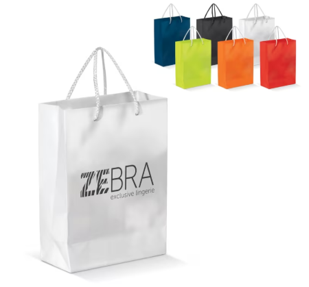Laminierte Papiertasche klein Druck einseitig