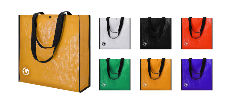 Robuste, kompostierbare Tasche mit breitem Stand